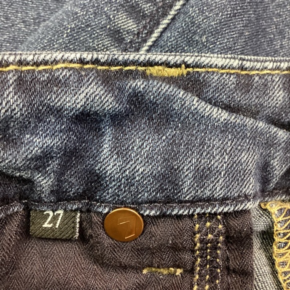 7 For All Mankind Kimmie Straight Leg Jeans Like New Cropped - Picture 9 of 9